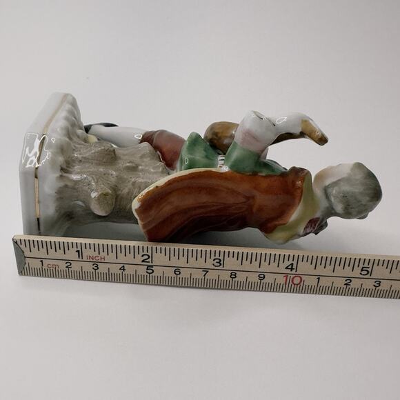 Occupied Japan Figurine 18th Century Man w/Mandolin Hand Painted 1945-1952 VTG - Picture 9 of 11